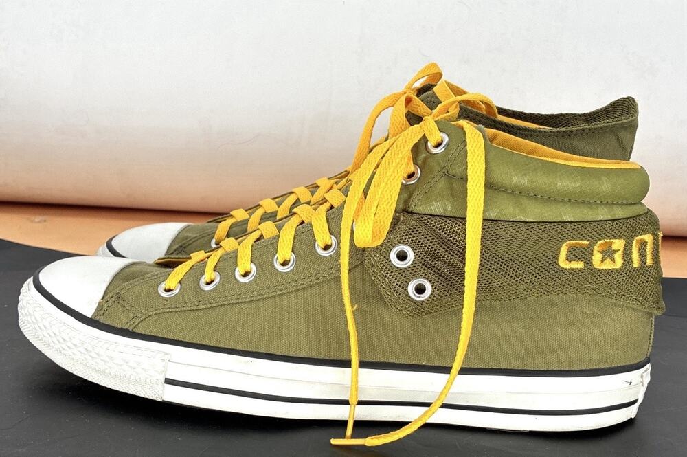 Converse Chuck Taylor All Star Street Mid 13964F Olive Green Yellow M12 High Top